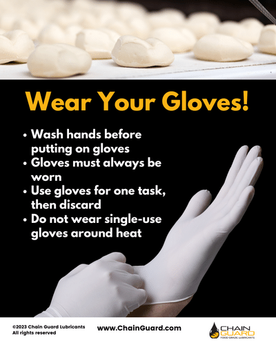 Food Safety Poster: Importance of Wearing Gloves In Food Processing Facilities