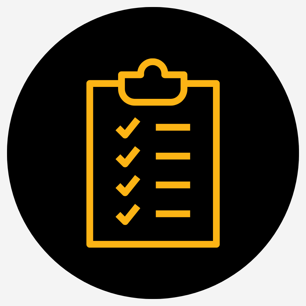 Checklist Vector In A Black Circle