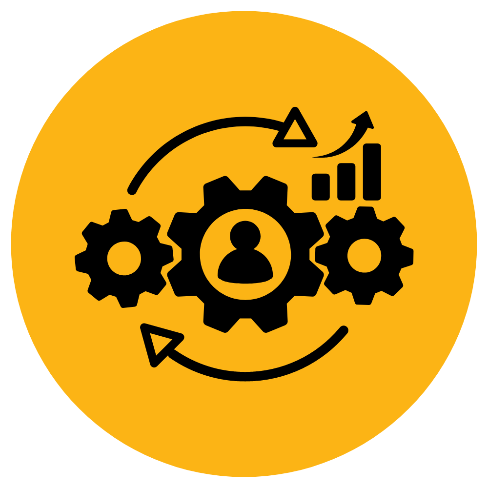 Operation Icon In An Orange Circle