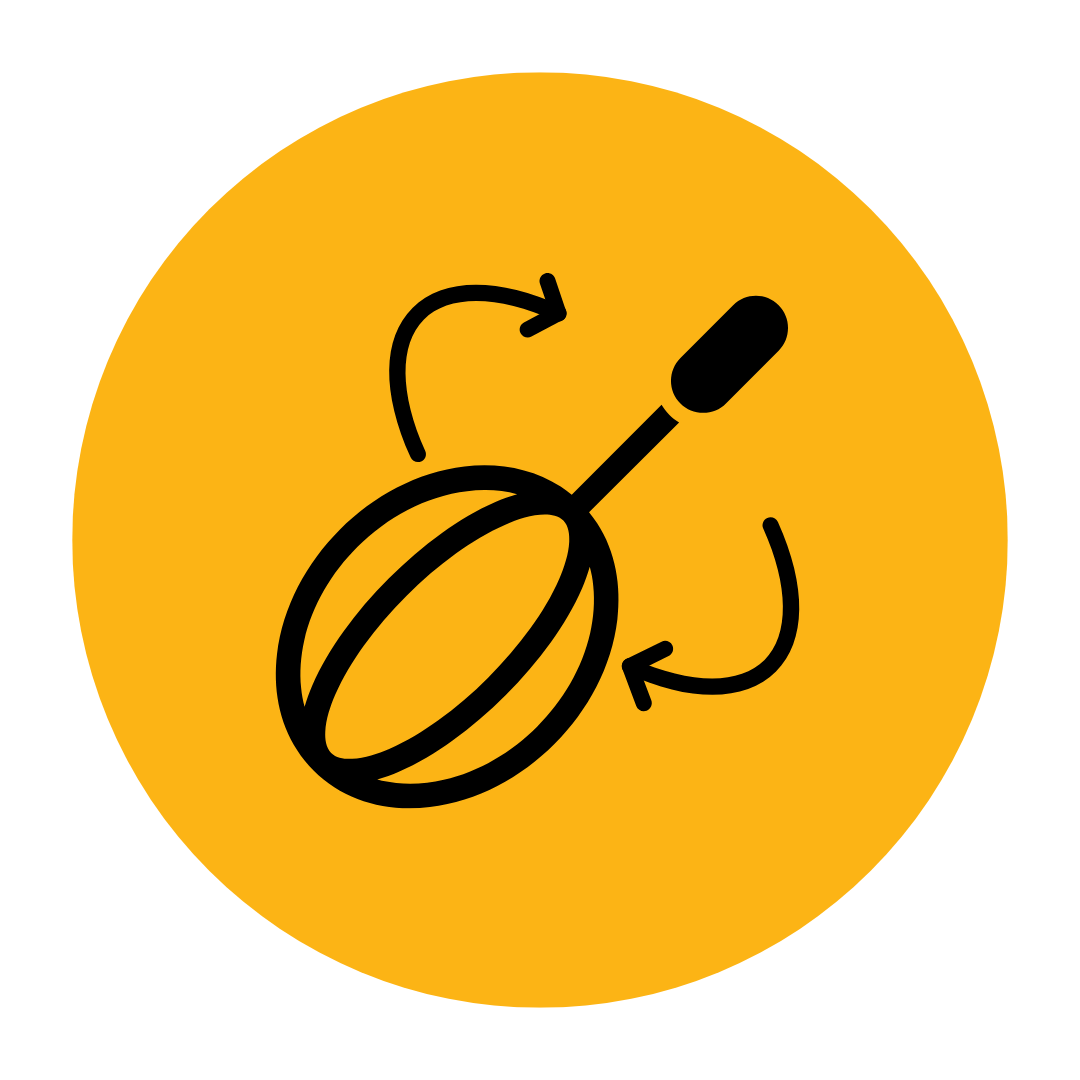 An image of a hand whisk on an orange background