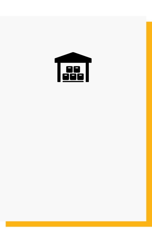 Grey and Orange Background with a Storage Symbol