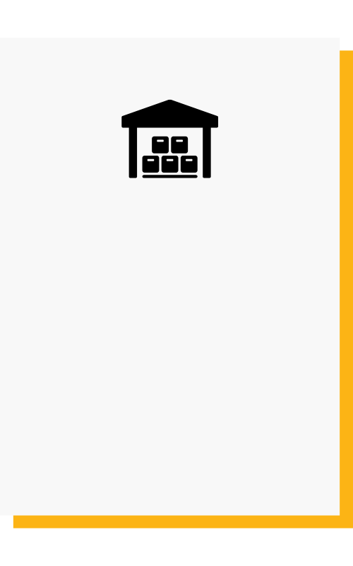 Grey and Orange Background with a Storage Symbol